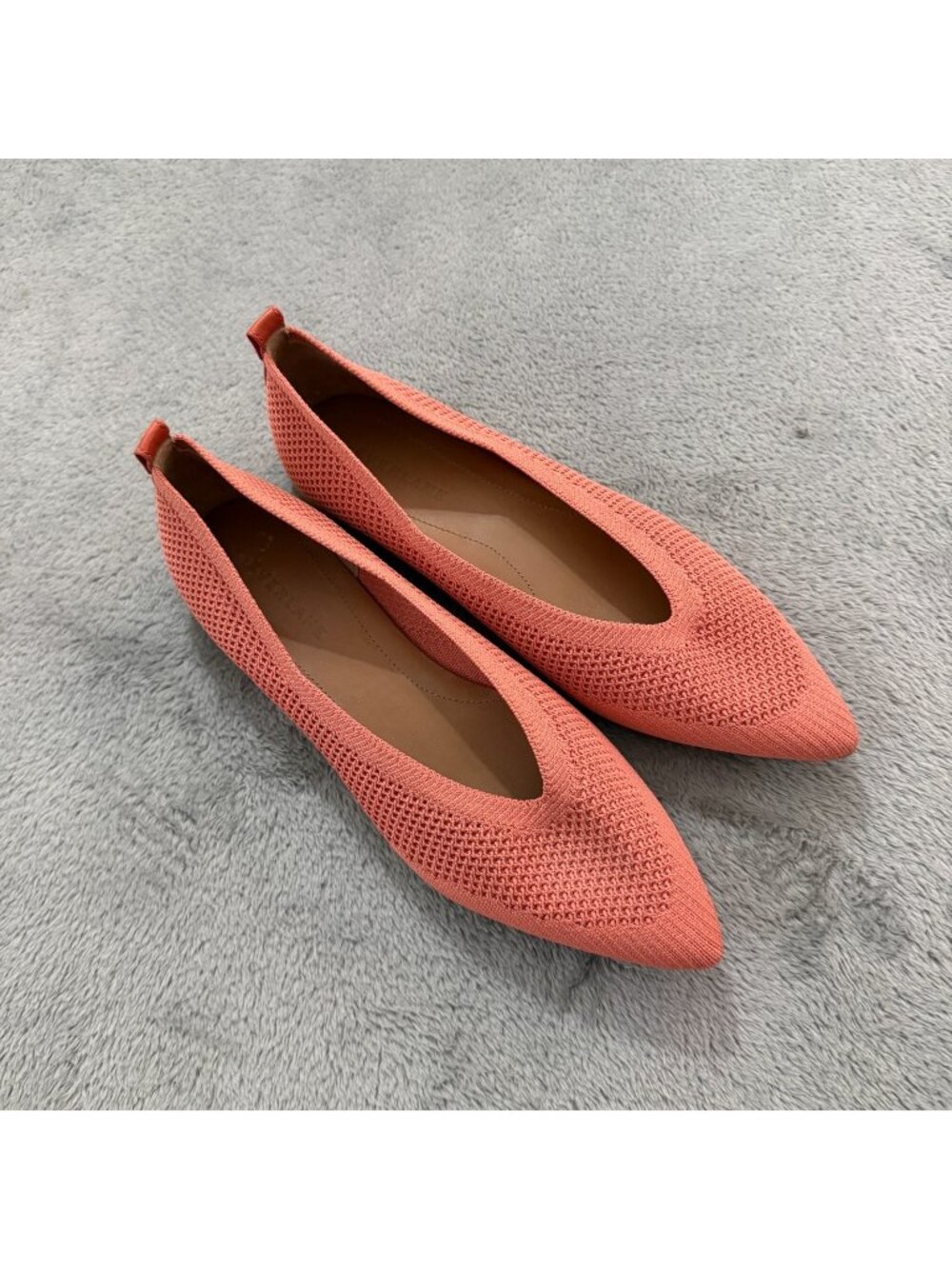 Everlane Pointed Toe Coral Knit Ballet Flats Shoes Womens 6.5